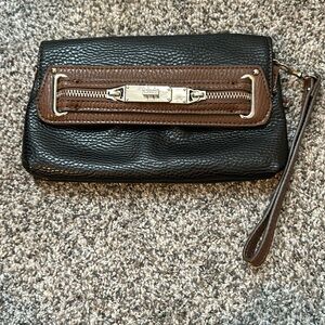 Black and Brown Wristlet/Crossbody